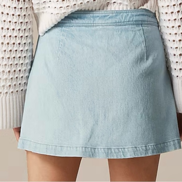 J. Crew Sky Blue Mini Skirt - Picture 3 of 8